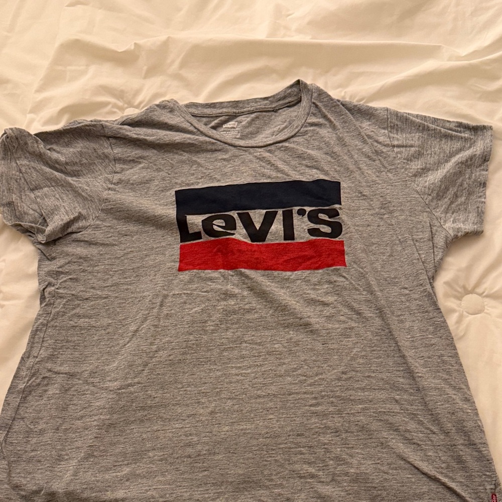 Levi's Heather Gray Tee with Bold Logo